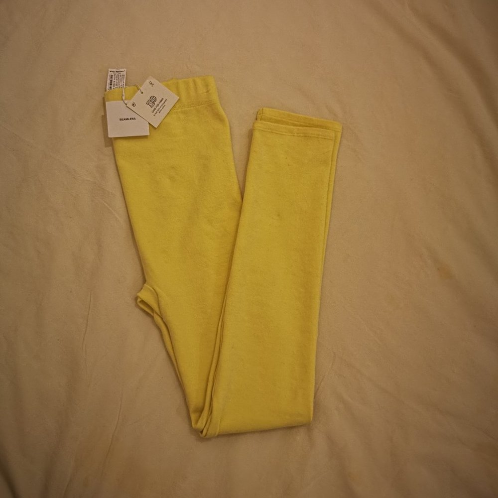 NWT seamless ecological cotton yellow leggings